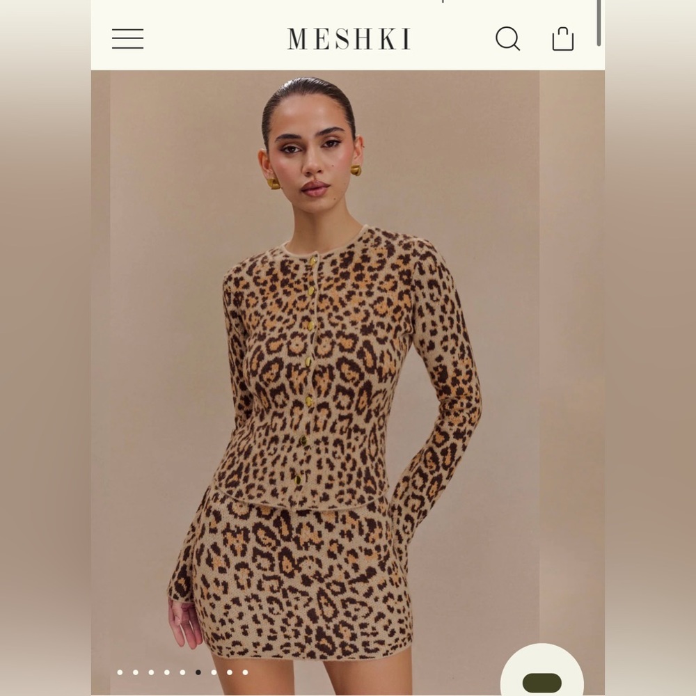 MESHKI MARISSA KNIT MINI SKIRT